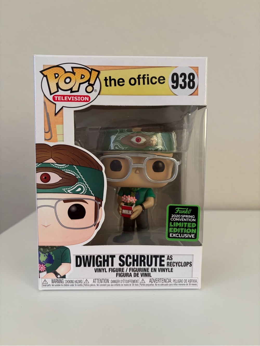 Funko Dwight Schrute Recyclops Vinyl Figure — Green Outfit with Bandana #938